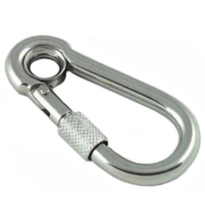 Edelstahl-Frühlings-Karabinerhaken mit Schrauben-Öse 10 X 100MM der Tropfen schmiedete