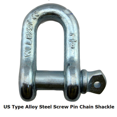 1/4 Zoll galvanisierter Schrauben-legierter Stahl Pin Chain Shackles ISO9001