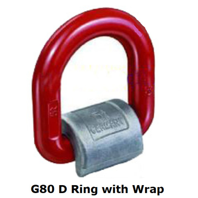 Kohlenstoffstahl schmiedete Schweißung D Ring Power Coated G80 in den D-Clips mit Verpackung