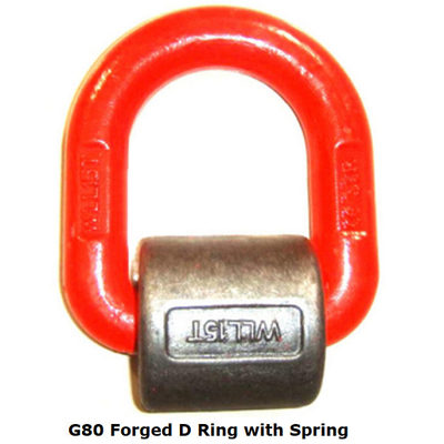 G80 schmiedete D-Clips D Ring Weldable mit Frühlings-legiertem Stahl 1.12T - 15T