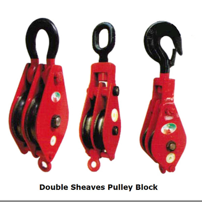 Energie beschichtete Marine Rigging Hardware 12mm - 42mm doppelter Antriebsscheiben-Flaschenzug-Block
